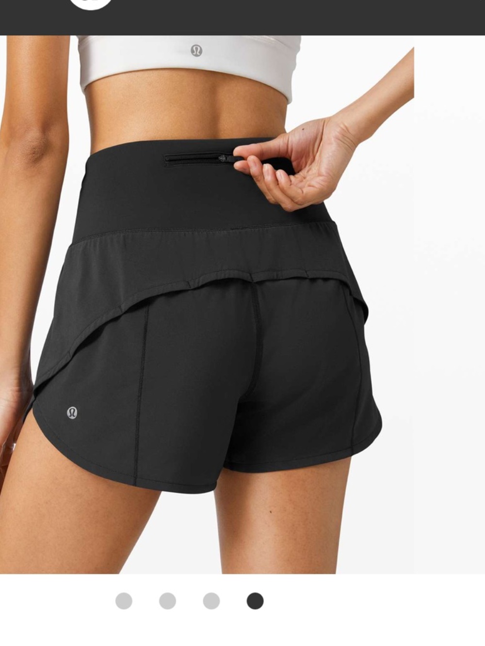 Lululemon Speed Up Short Long High-Rise *4"
Color: Black